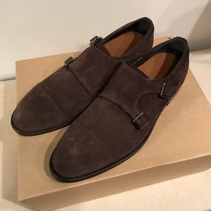 Sonshinbal: Brown Suede Monk Straps - Brand New